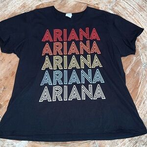 ARIANA GRANDE Black Graphic Concert Tee Size 3XL